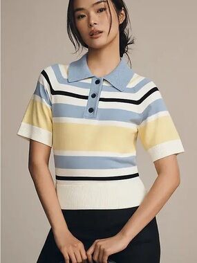 Aligne Emmet Short-Sleeve Knit Polo Top
